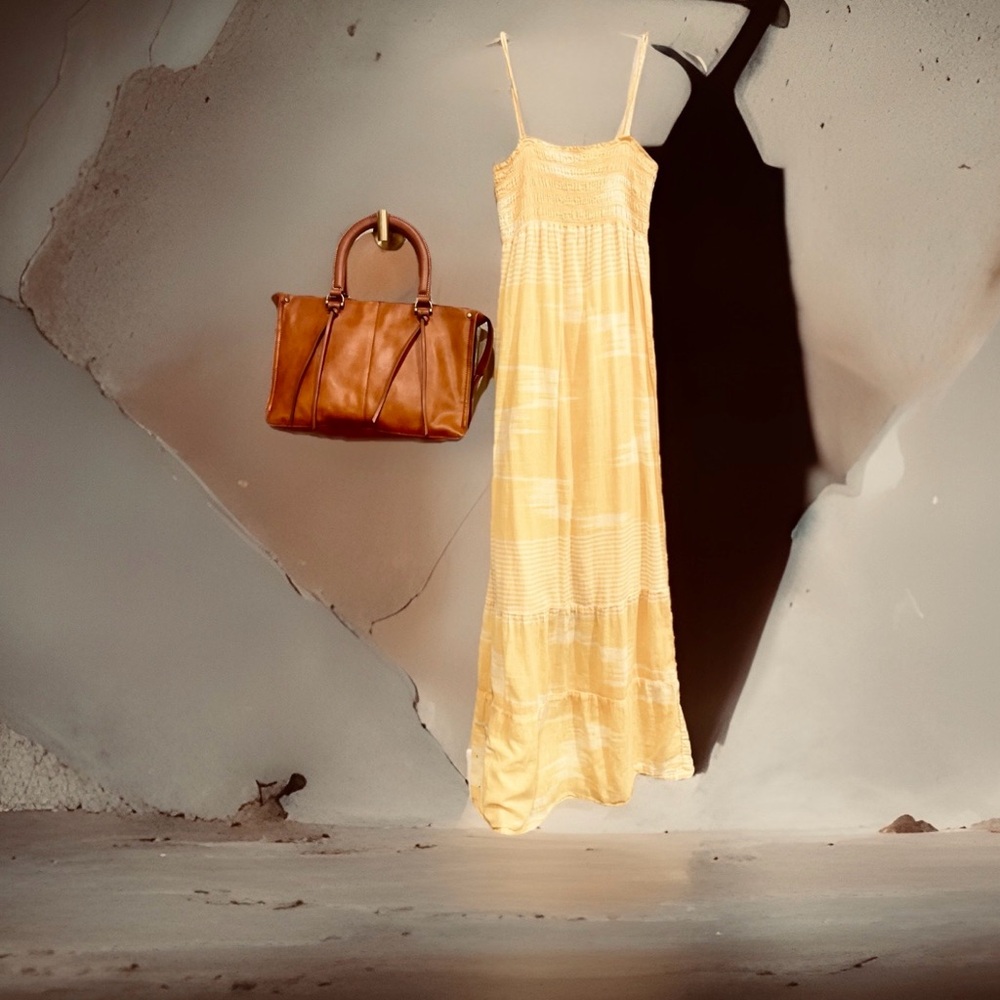 Roxy Yellow Smocked Dress